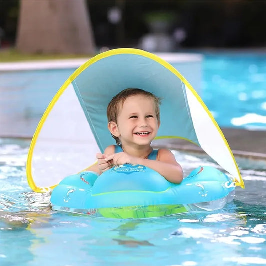 Baby Swimming BOBO, Float With Sunshade Canopy Seat Pocket