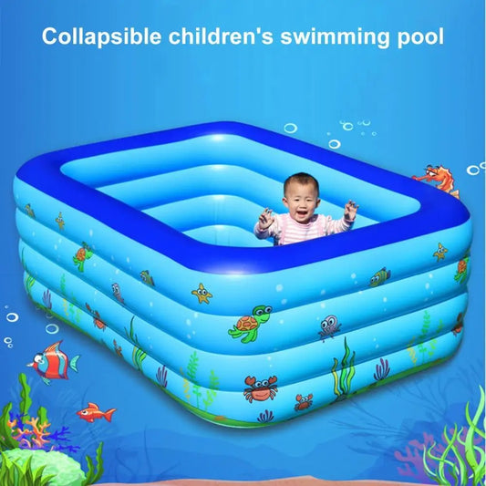 New Baby Children Swimming Pool- Large Family PVC Swimming Pool Outdoor Summer Kids Inflatable Paddling Pools